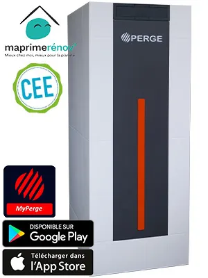 Chaudière à granulés connectée à brûleur auto-nettoyant