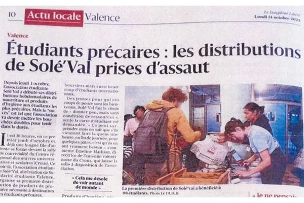 PERGE soutient les étudiants de Valence contre la précarité